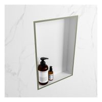 Wandnis Solid Surface Easy | In- en opbouw | 30x45x8 cm | 1 vak | Army/Talc