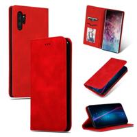 Retro huid voelen Business magnetische horizontale Flip lederen case voor Galaxy Note 10 Pro (rood)