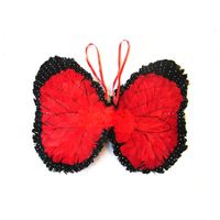 Rood met zwarte kinder vleugels - thumbnail