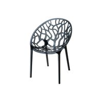 Siesta Crystal stapelbare stoel - Black Transparant - thumbnail