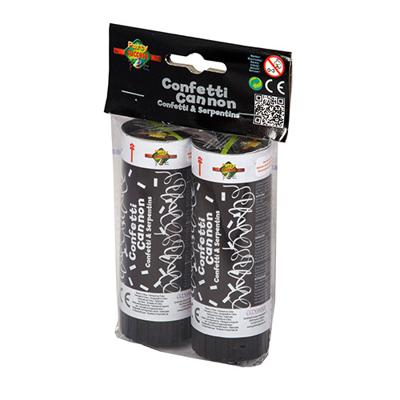 Basic Confettikanon party cannon foil strips zilver