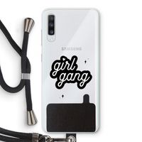 Girl Gang: Samsung Galaxy A70 Transparant Hoesje met koord Girl Gang: Samsung Galaxy A70 Transparant Hoesje met koord