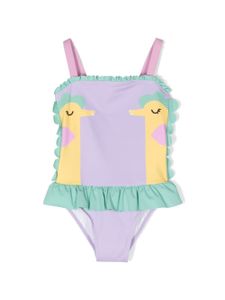 Stella McCartney Kids maillot de bain à imprimé graphique - Violet