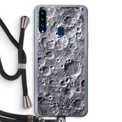 Maanlandschap: Samsung Galaxy A20s Transparant Hoesje met koord