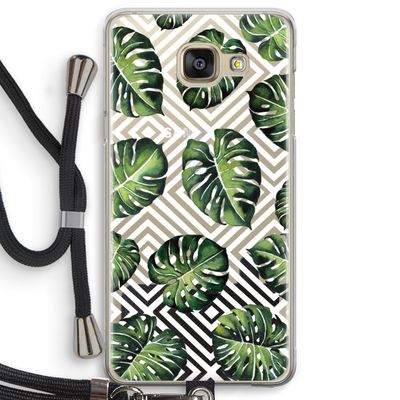 Geometrische jungle: Samsung Galaxy A5 (2016) Transparant Hoesje met koord