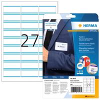 Naambadge etiket herma 4513 63.5x29.6mm wit/blauw