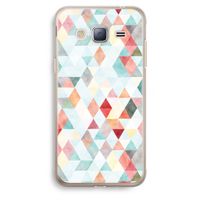 Gekleurde driehoekjes pastel: Samsung Galaxy J3 (2016) Transparant Hoesje