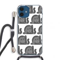 Cats: iPhone 12 mini Transparant Hoesje met koord