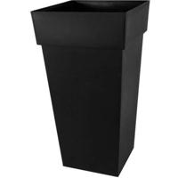EDA Bloempot XXL Toscane - Vierkant - 43,3 x 43,3 x H 80 cm - 98 L - antraciet grijs