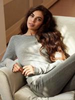 Cashmere trui met boothals