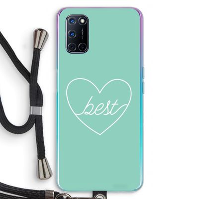 Best heart pastel: Oppo A72 Transparant Hoesje met koord