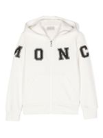 Moncler Enfant logo-print zip-up hoodie - Blanc - thumbnail