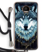 Darkness Wolf: Motorola Moto Z Force Transparant Hoesje met koord