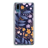 Flowers with blue leaves: Huawei P20 Transparant Hoesje - thumbnail