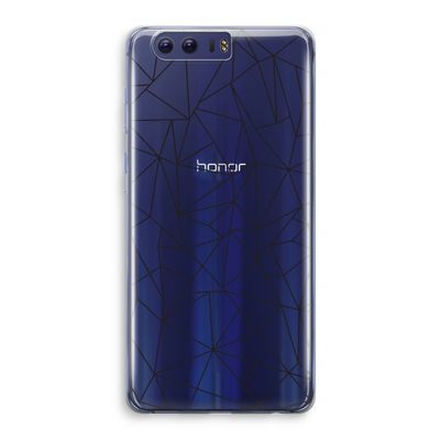 Geometrische lijnen zwart: Honor 9 Transparant Hoesje
