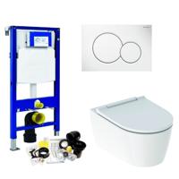 Geberit UP320 Toiletset set69 ONE Rimless Diepspoel Turboflush Wit met Sigma 01 drukplaat