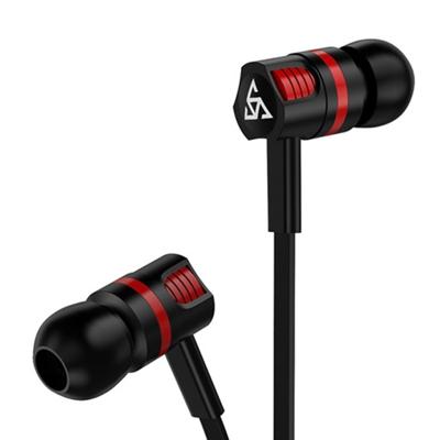 Super Bass stereo oortelefoon met microfoon voor Samsung/Xiaomi mobiele telefoon (zwarte oortelefoon)