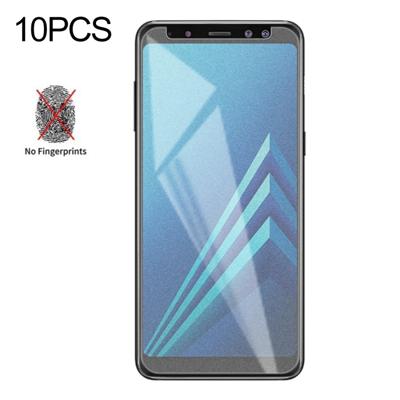 10 stuks niet-volledige matte Frosted gehard glas film voor Galaxy A8 (2018)