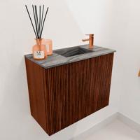 Toiletmeubel Mondiaz Joya Dlux | 50 cm | Meubelkleur Ruby | Faye wastafel Sombra Wasbak Rechts | 1 kraangat
