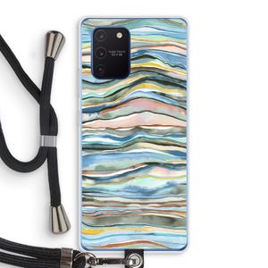 Watercolor Agate: Samsung Galaxy Note 10 Lite Transparant Hoesje met koord