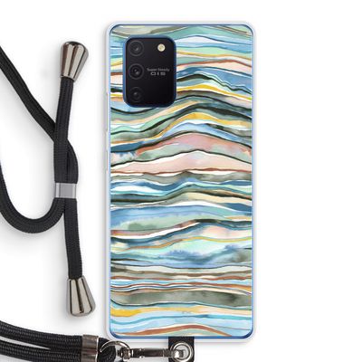 Watercolor Agate: Samsung Galaxy Note 10 Lite Transparant Hoesje met koord