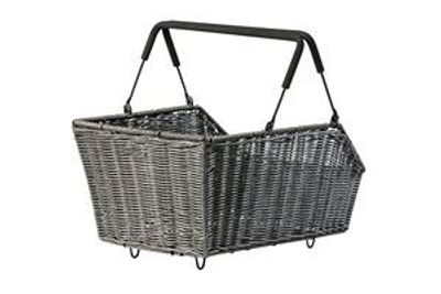 Basil cento rattan look mik - fietsmand - achterop - bruin