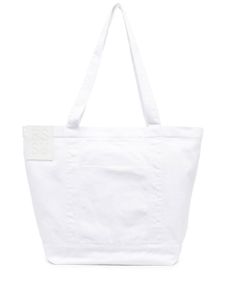 Raf Simons sac cabas à plaque logo - Blanc