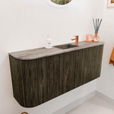 Toiletmeubel Mondiaz Joya Dlux | 103.2 cm | Meubelkleur Shadow | Faye wastafel Oza Wasbak Midden | 1 kraangat