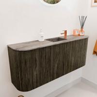 Toiletmeubel Mondiaz Joya Dlux | 103.2 cm | Meubelkleur Shadow | Faye wastafel Oza Wasbak Midden | 1 kraangat