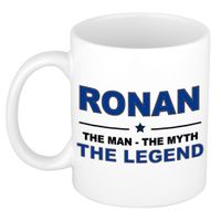 Naam cadeau mok/ beker Ronan The man, The myth the legend 300 ml   -