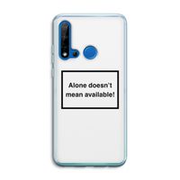 Alone: Huawei P20 Lite (2019) Transparant Hoesje