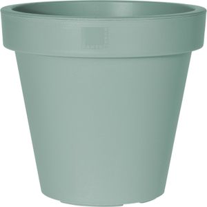 Plantenpot/bloempot - Tuin buiten - kunststof - mintgroen - D35 cm