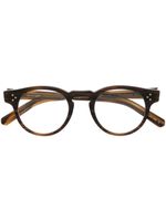 Garrett Leight lunettes de vue à monture ronde - Marron