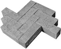 Stenen dikformaat zonder vellingkant Grijs 21 x 7 x 8 cm - Gardenlux