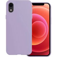 Basey iPhone XR Hoesje Lila Siliconen - iPhone XR Case Back Cover Lila Silicone - iPhone XR Hoesje Siliconen Hoes Lila