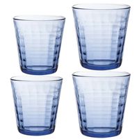 Set van 24 drinkglazen/waterglazen blauw 220/275 ml Prisme