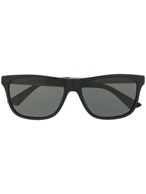Gucci Eyewear lunettes de soleil à monture rectangulaire - Noir