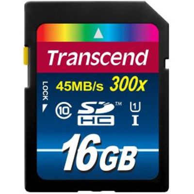 Transcend SDHC 16GB Class10 UHS-I 300x Premium