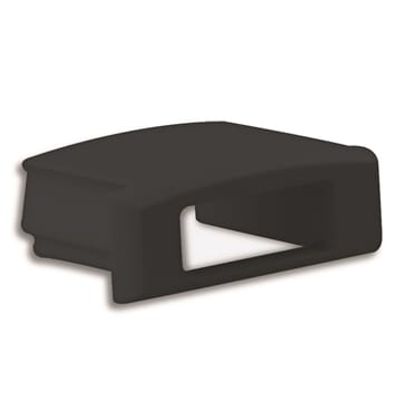 Eindkap E75 zwart kabelinvoer voor aluminium LED profiel SL8/NL8