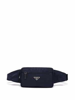 Prada sac banane à plaque logo - Bleu