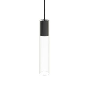 Nowodvorski Glazen hanglamp Cylinder zwart 7864