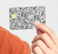 Dollar creditcard zelfklevende sticker