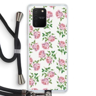 Kleine roosjes: Samsung Galaxy S10 Lite Transparant Hoesje met koord