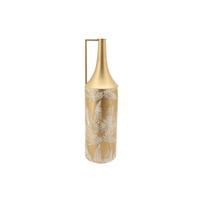 Vaas DKD Home Decor Gouden Metaal Crème Tropisch Blad van een plant (21 x 21 x 81 cm)