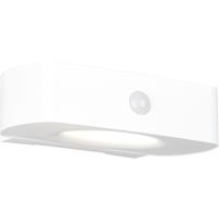 LED Tuinverlichting - Trion Lior - Wandlamp Buitenlamp - 1 Lichtpunt van 6 Watt - Natuurlijk Wit 4000K - Schemeringsensor - Bewegingssensor - Wit - Kunststof