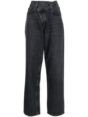 AGOLDE jean droit à taille haute - Noir