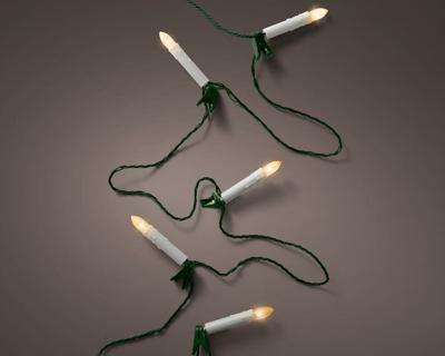 Kerstverlichting kaars 16 lampjes klassiek warm