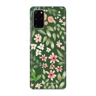 Botanical green sweet flower heaven: Volledig geprint Samsung Galaxy S20 Plus Hoesje