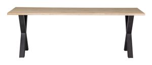 WOOOD Boomstam Eettafel 'Tablo' met X-poot, 200 x 90cm