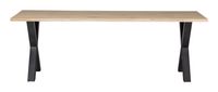 WOOOD Boomstam Eettafel 'Tablo' met X-poot, 200 x 90cm